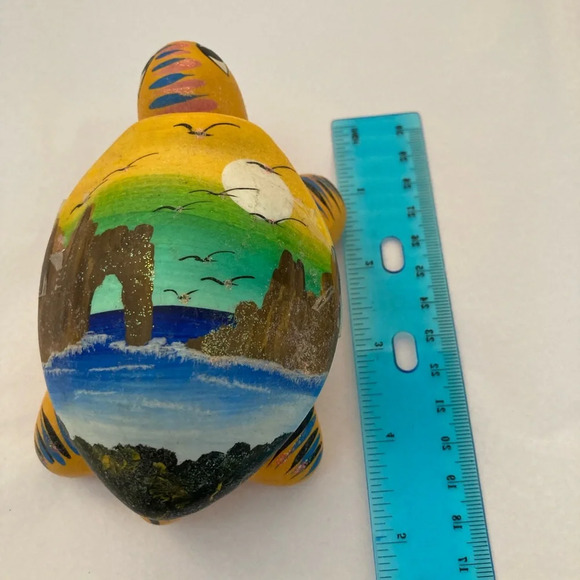 Yellow Turtle Trinket Figurine Souvenir From Cabo San Lucas - Picture 6 of 6